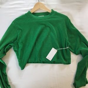 Cotton Citizen green crop top